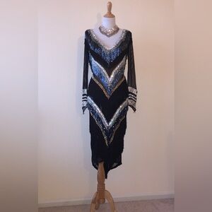 New!!! Swarovski midi /latin dress, S/M